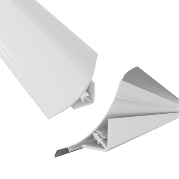 Zócalo Sanitario Macho-Hembra 62mm x 3mts. blanco - Imagen 3