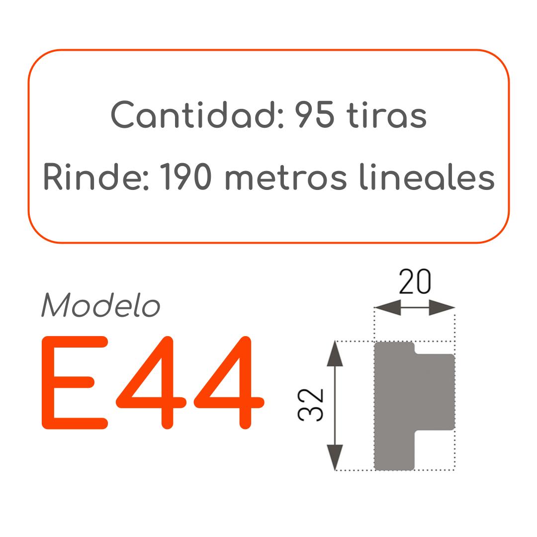 Medidas Cornisa E44 alta densidad 95 unidades