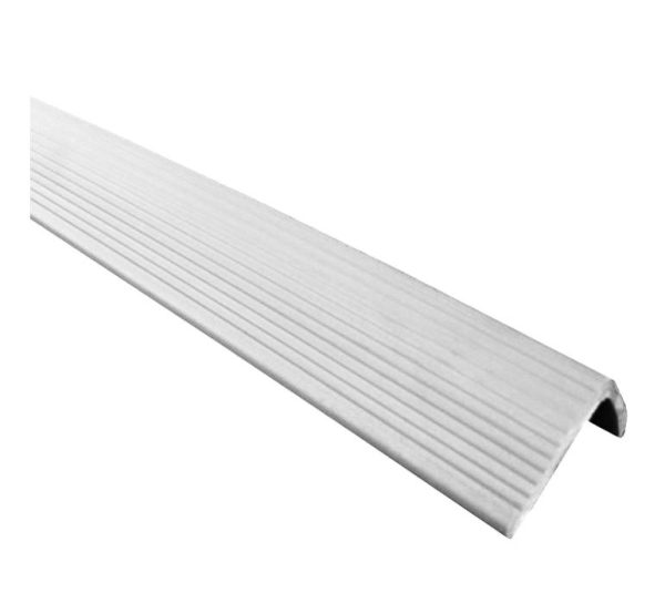 Nariz de Grada CNP 37X37mm x 3mts PVC Flexible Gris Claro