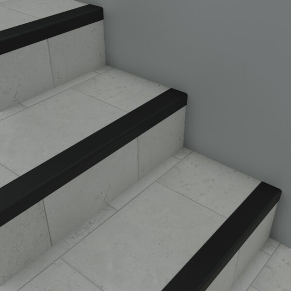 Nariz de Grada CNP 37x37mm x 120cm Caja 10 Unidades PVC Negro - Imagen 3