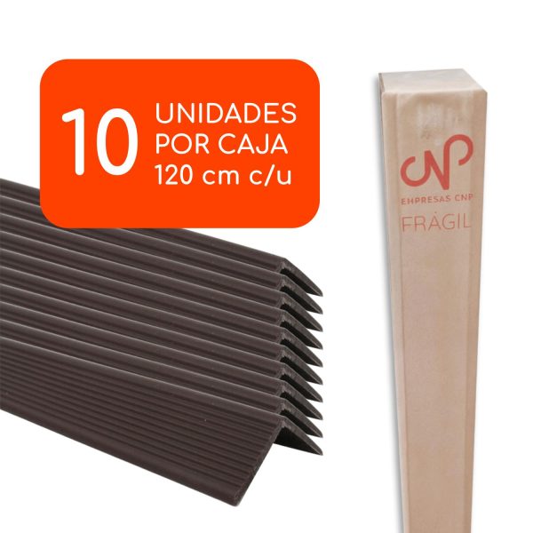 Nariz de Grada CNP 37x37mm x 120cm Caja 10 Unidades PVC Café - Imagen 3