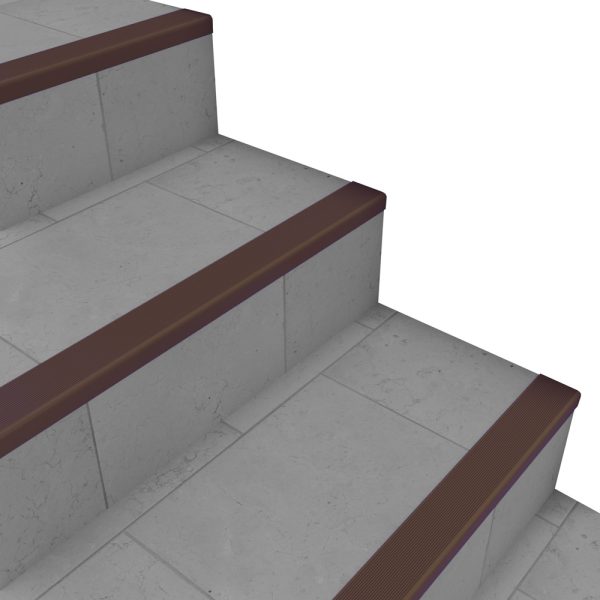 Nariz de Grada CNP 37x37mm x 120cm Caja 10 Unidades PVC Café - Imagen 2