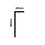 Ángulo PVC 90x20mm. El PVC es conocido por su resistencia a la corrosión, la humedad y los impactos, lo que hace que los Ángulos de PVC sean ideales para aplicaciones tanto en interiores como en exteriores. Ofrecen una larga vida útil sin necesidad de mantenimiento constante