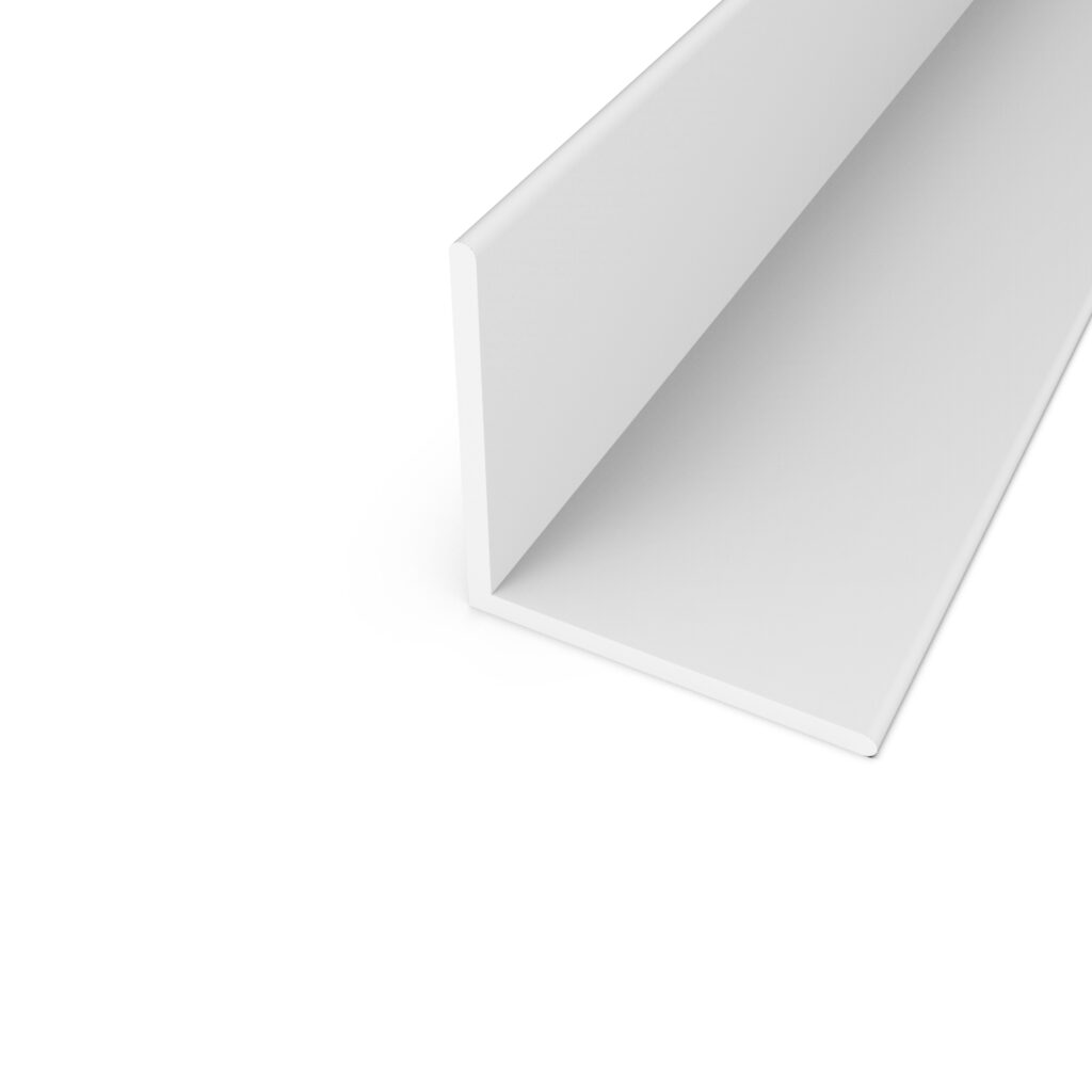 El Angulo PVC se utiliza como terminación en las esquinas, tanto para bordes internos o externos. También cómo accesorio de ventanas de PVC, perfil corta gotera, guardapolvo o cornisa.