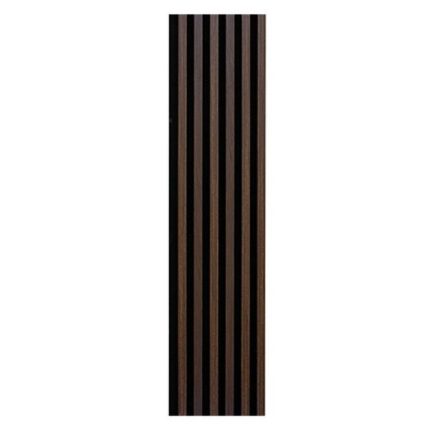 Panel Decorativo Woodline color roble oscuro 400mm x 2.7mts, es una tendencia decorativa de moda dedicada a los interiores del hogar.  Facilitan el diseño moderno de un espacio ayudando a insonorizarlo